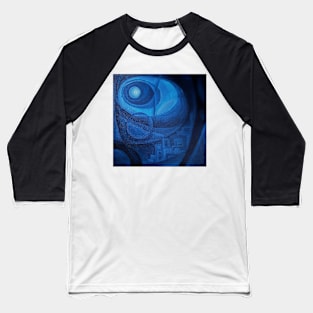 Oil Painting - Abstract Black and Blue, 2008 Baseball T-Shirt